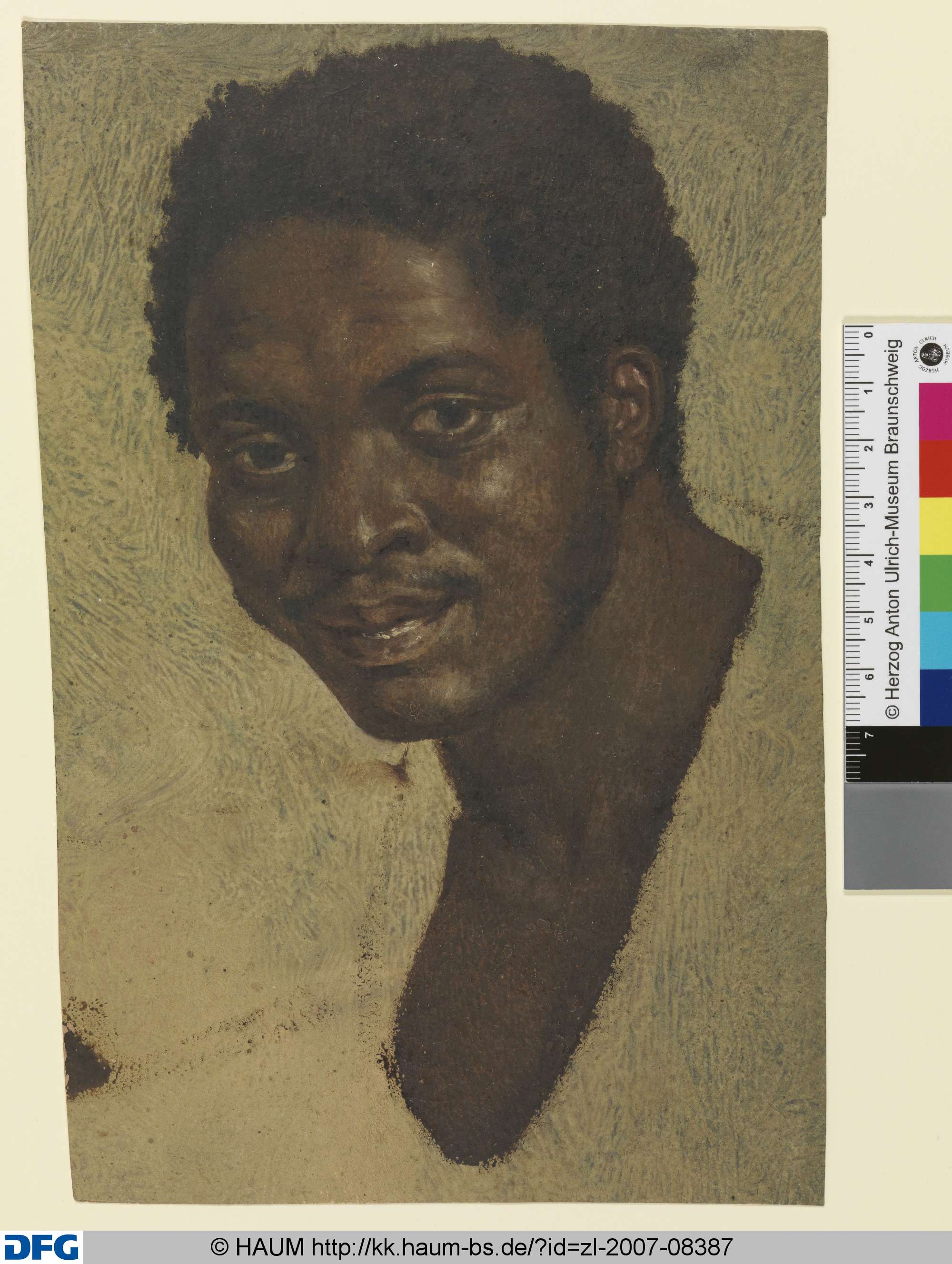 Portraitstudie eines Afrikaners, Johannes Baptist van Rooy, 1828–1893