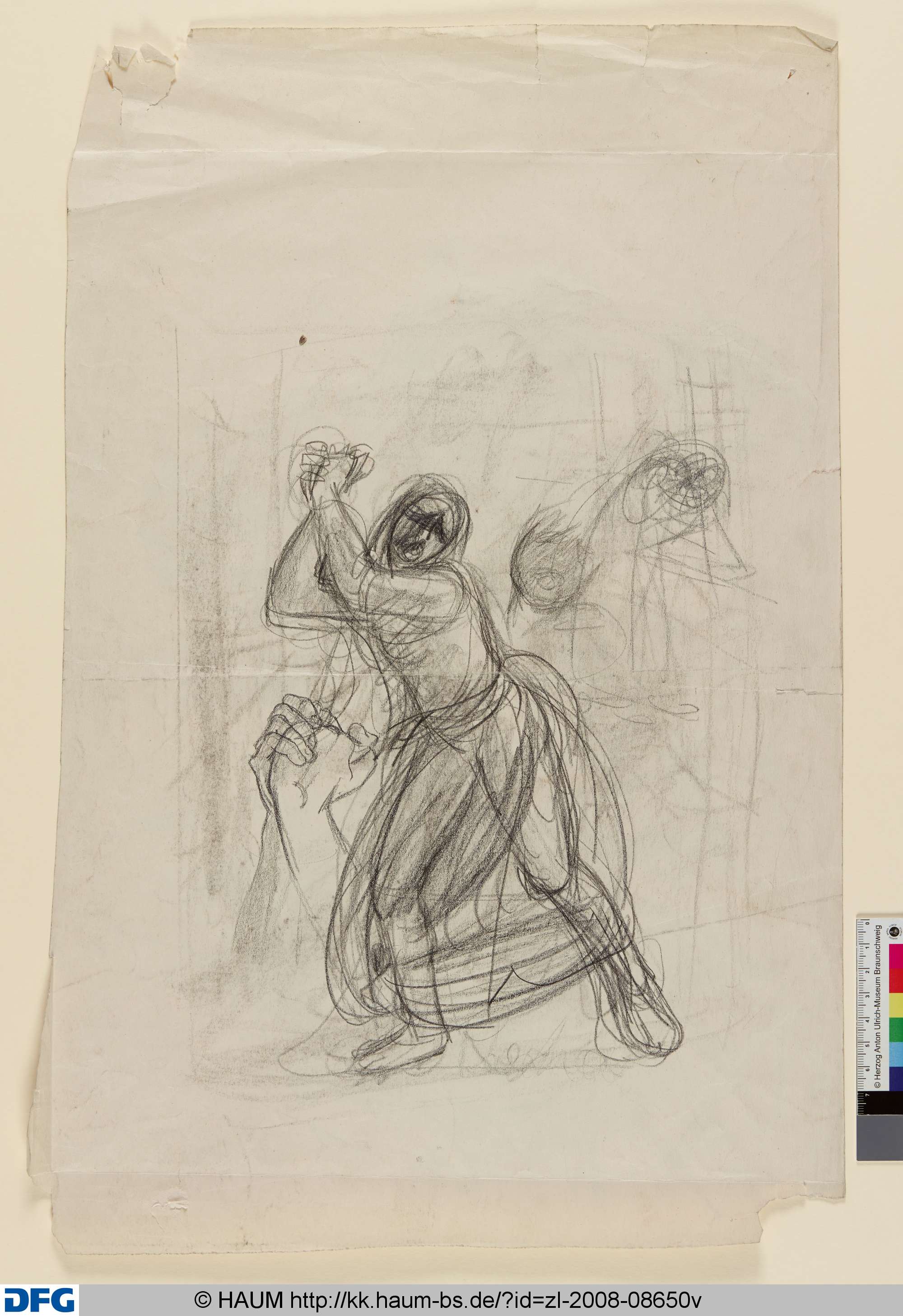 Frau (mit erhobenen händen), Handstudie, Elisabeth Voigt, 1913–1977