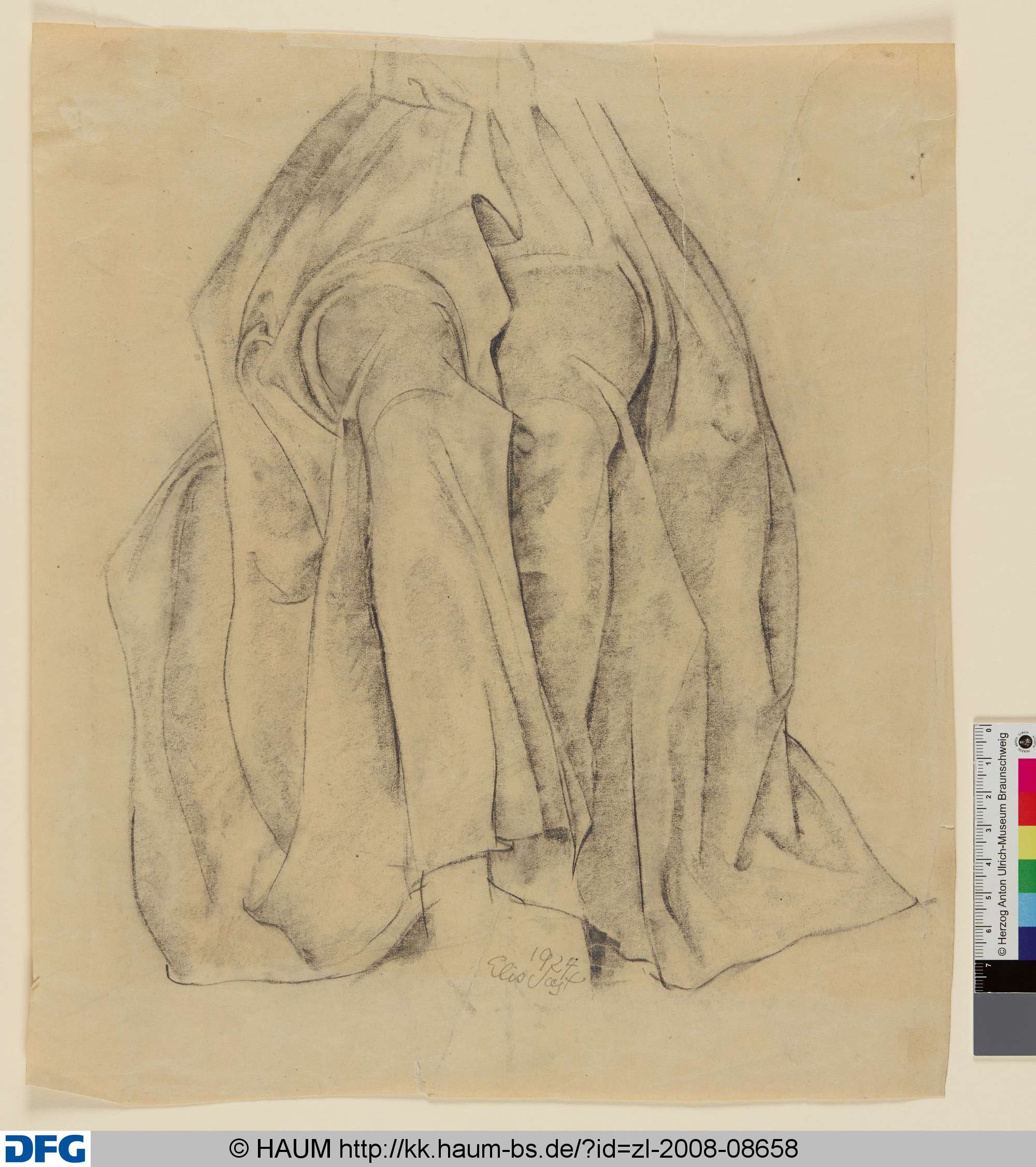 Gewandstudie, Elisabeth Voigt, 1924