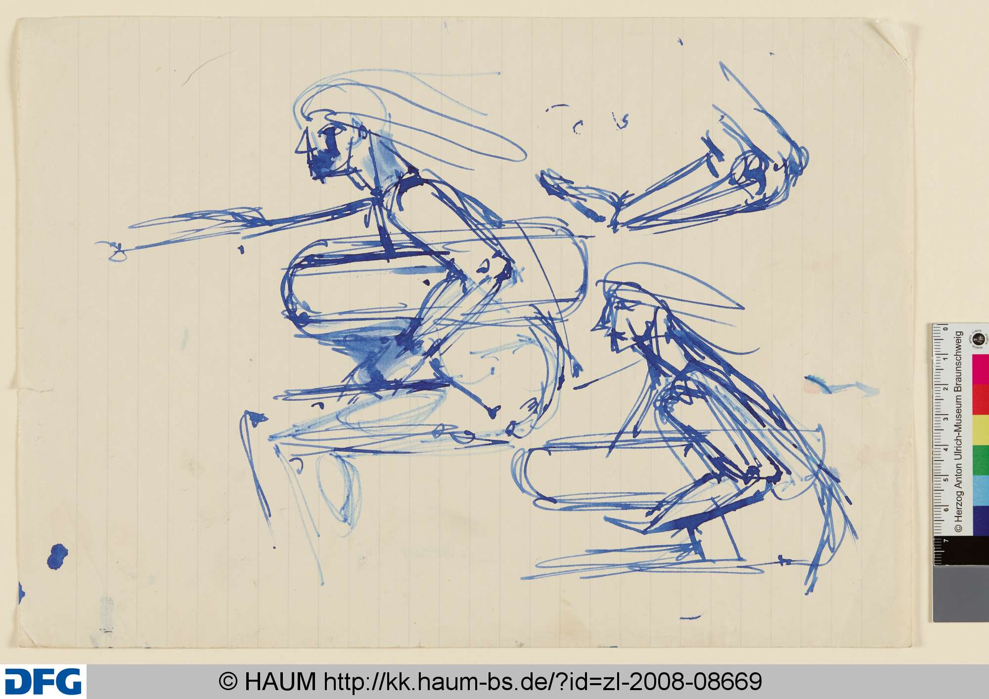 Rasende, nach links (Skizze), Elisabeth Voigt, 1913–1977