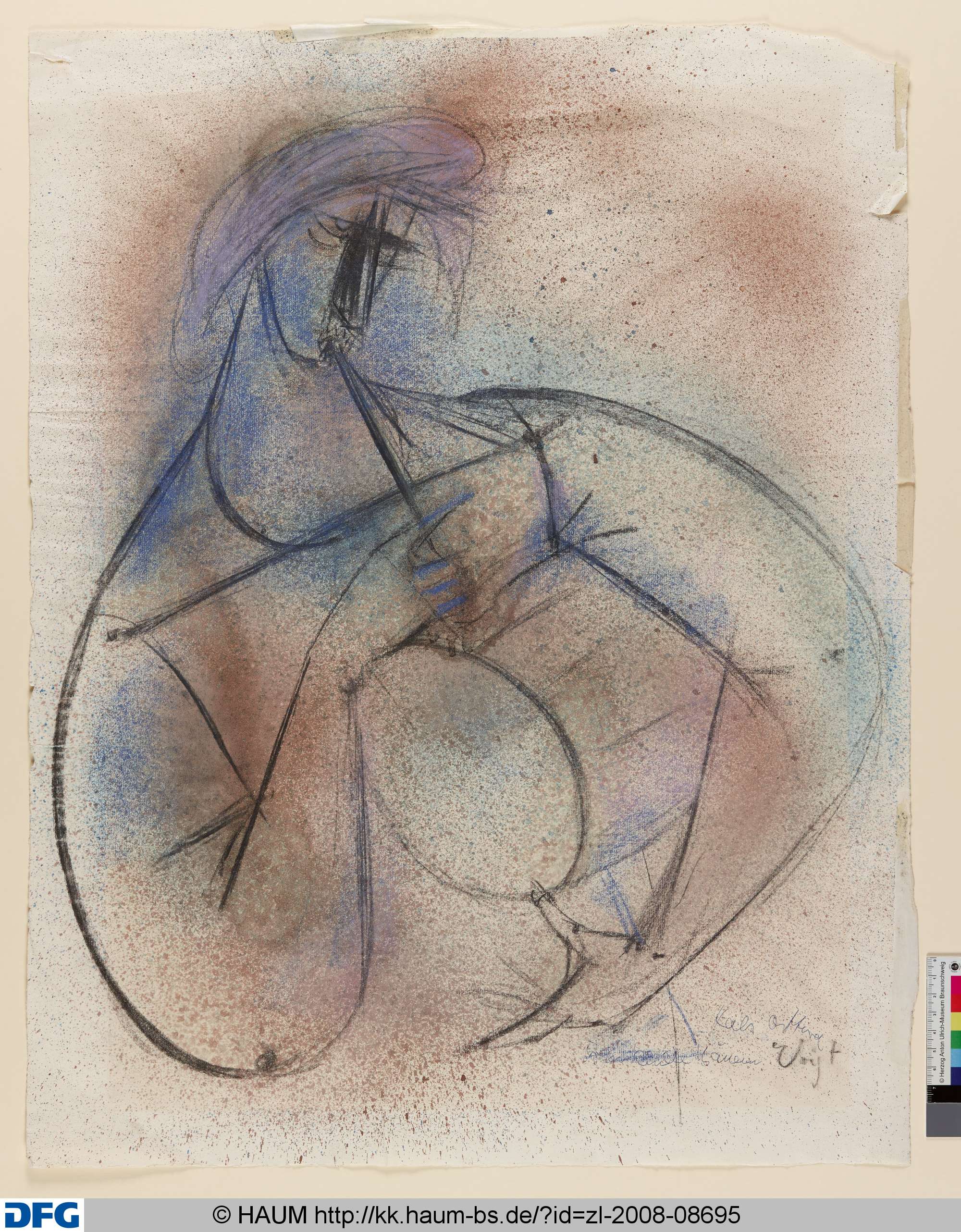 Aus dem Fass trinkende Bäuerin, gegen rechts, Elisabeth Voigt, 1913–1977