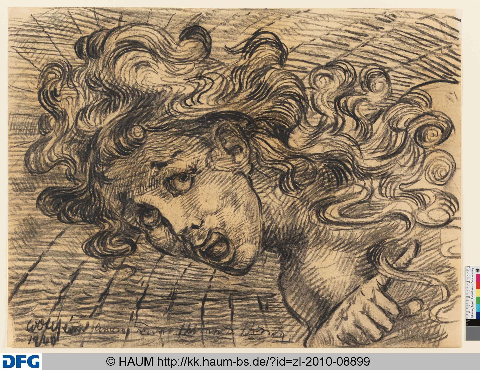 Skizze (Eine sechsfingrige fleigende Frau), 1960
