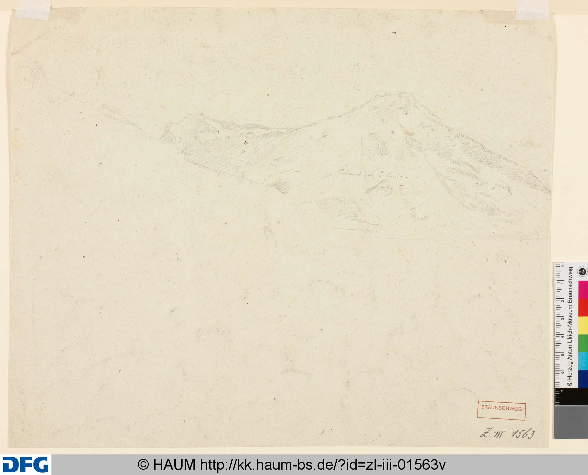 Skizze eines Berges, Heinrich Brandes