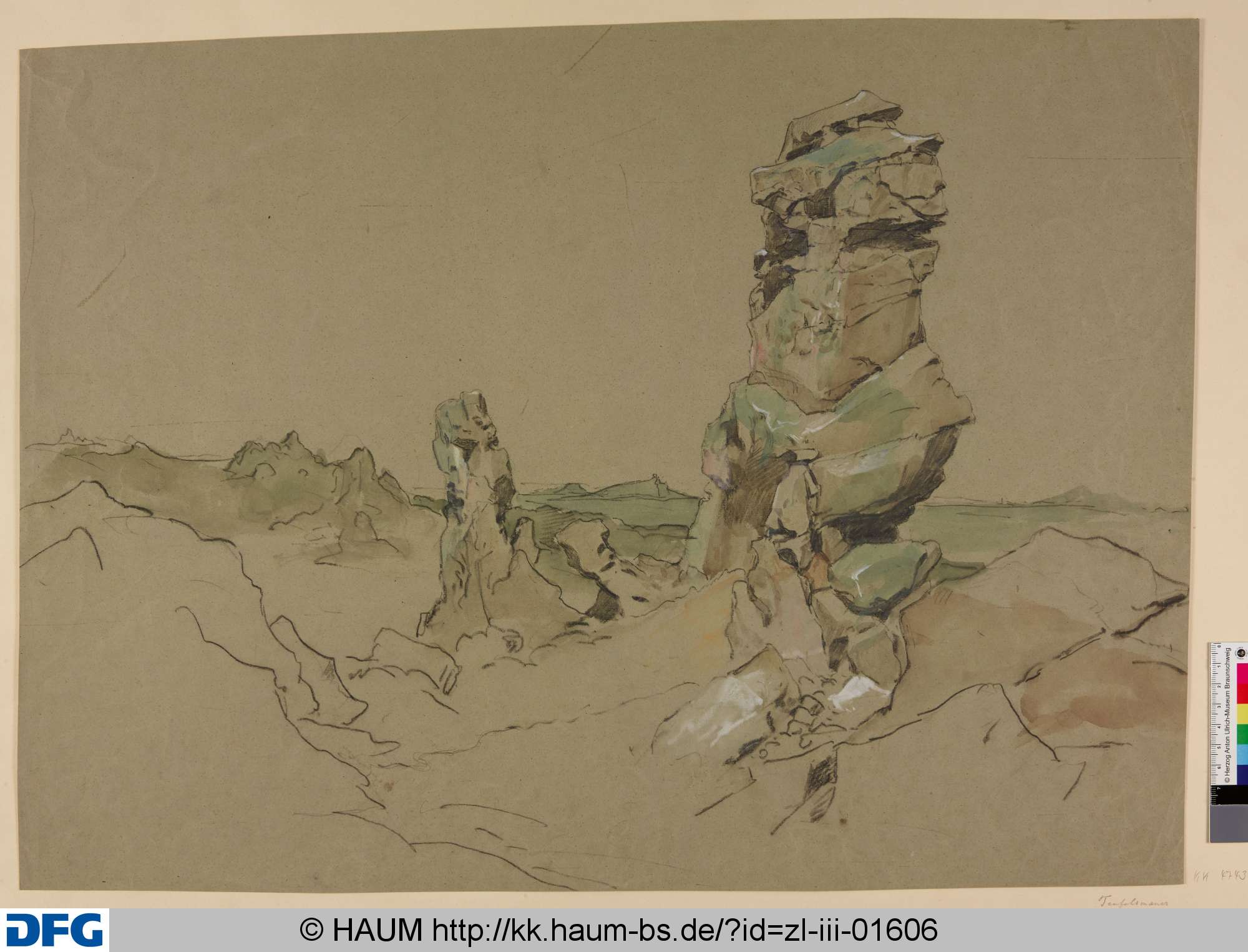 Teufelsmauer, Heinrich Brandes, 1843–1873