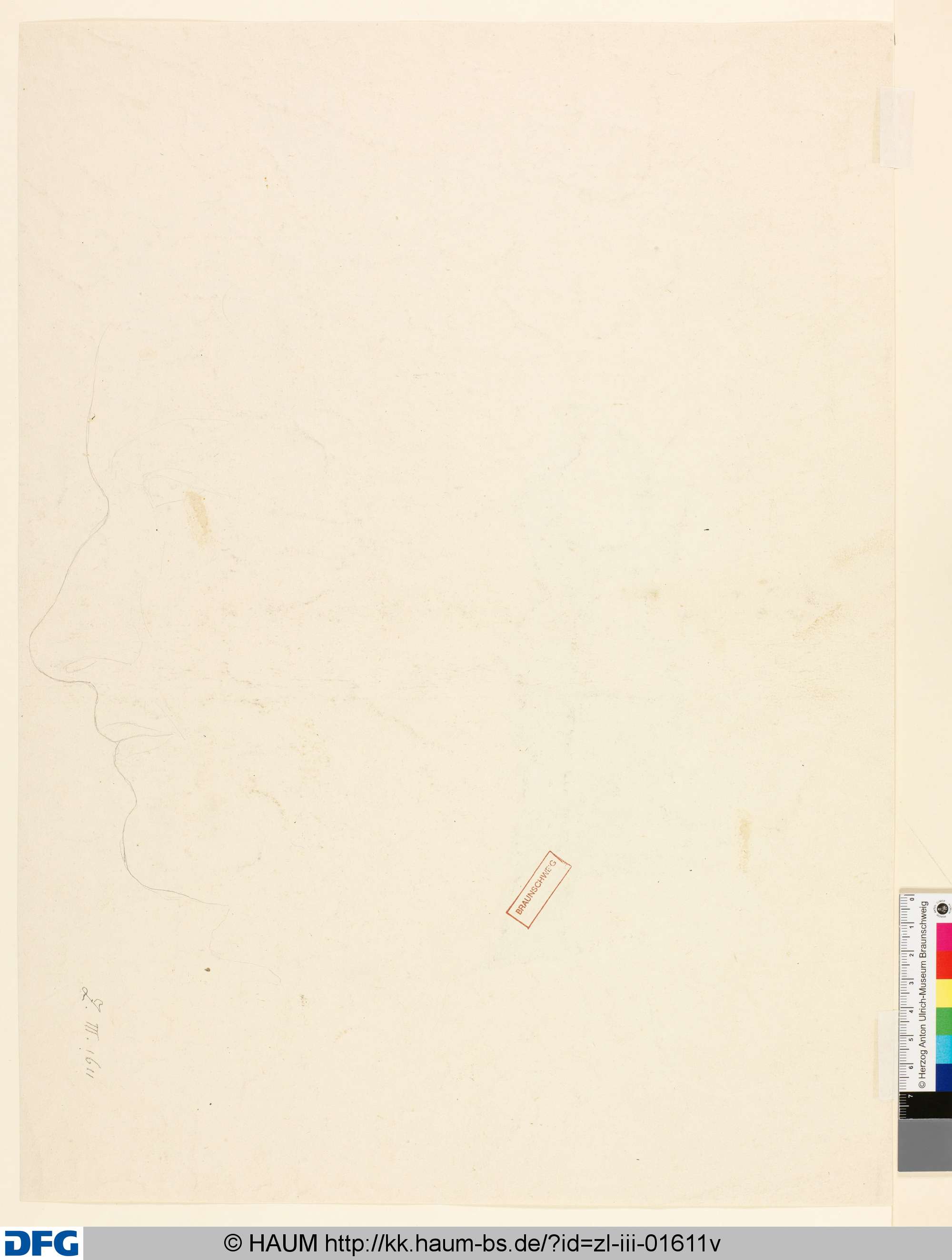 Skizze einer Profilansicht, Heinrich Brandes, 1827
