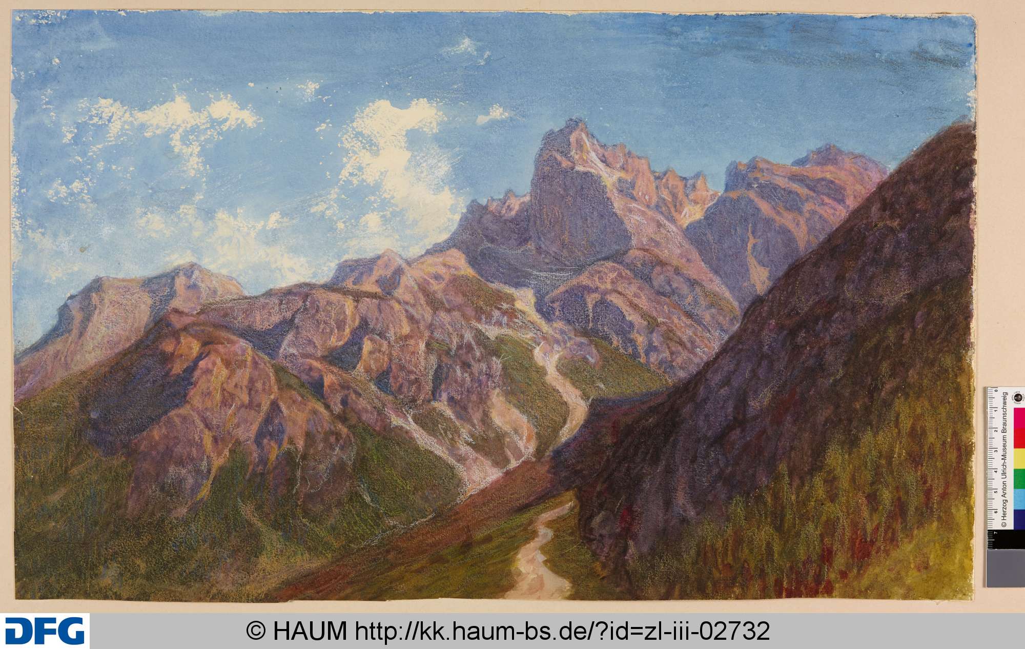 Gebirgslandschaft, Adolf Nickol, 1886