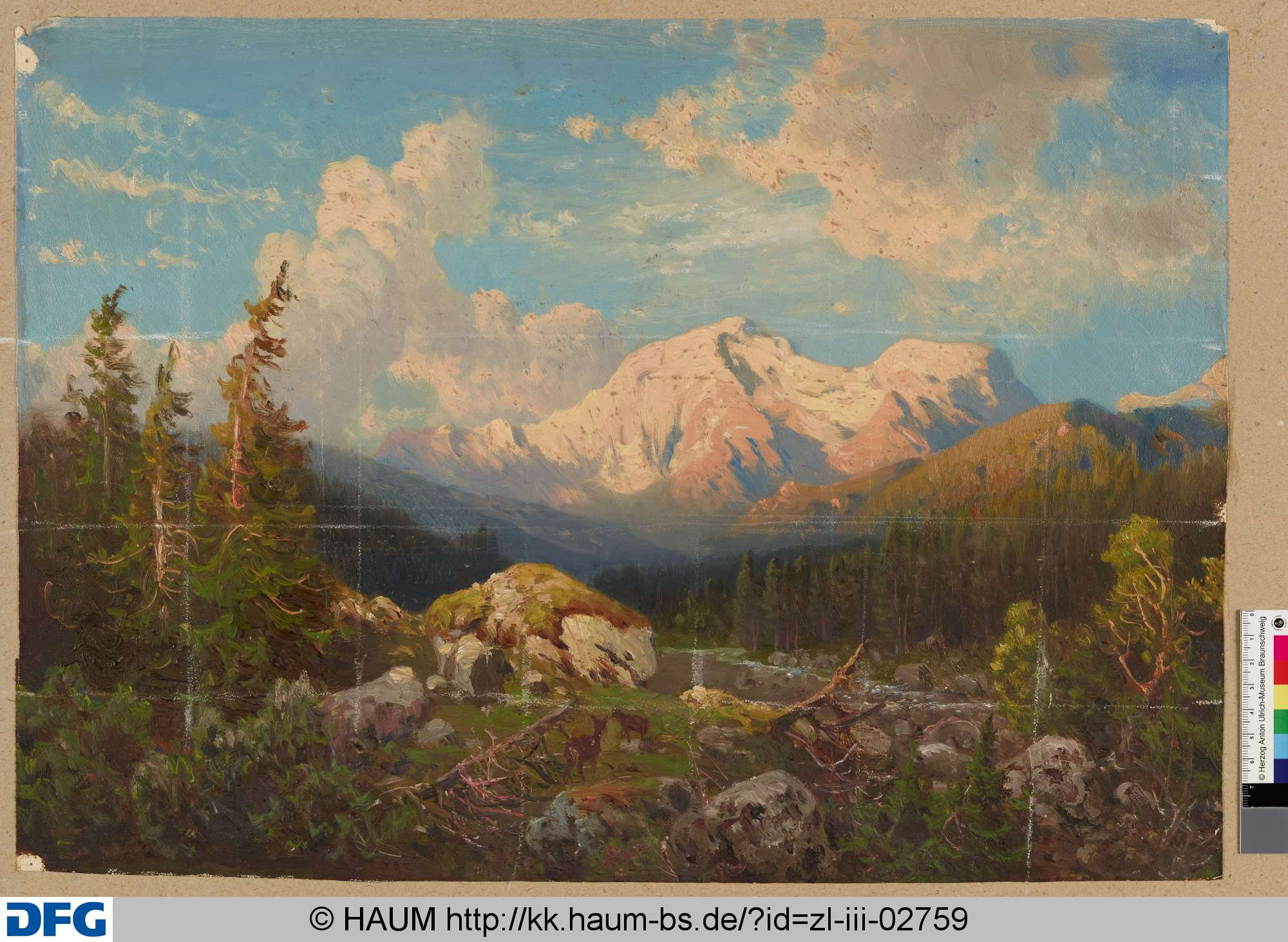 Gebirgslandschaft, Adolf Nickol, 1844–1905