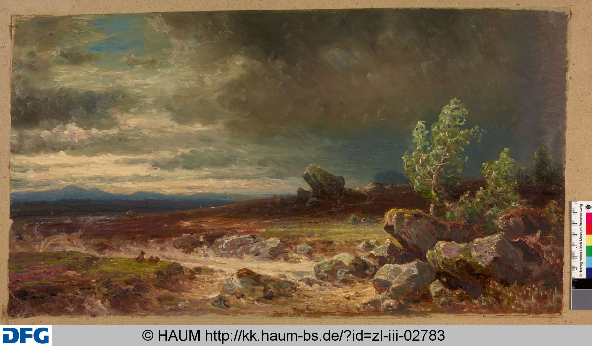 Weg in einer kargen Landschaft, Adolf Nickol, 1844–1905