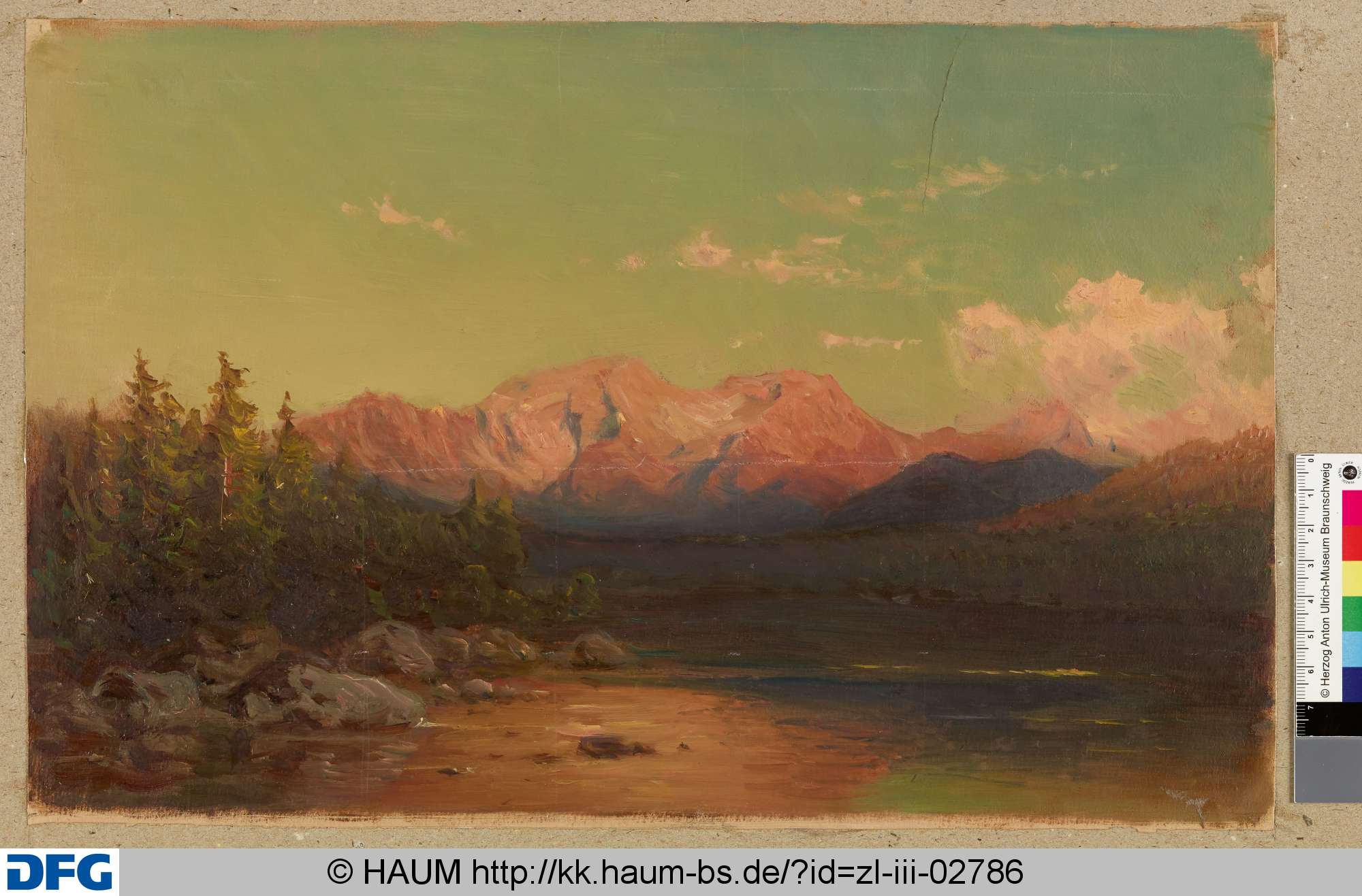 Gebirgslandschaft mit See, Adolf Nickol, 1844–1905