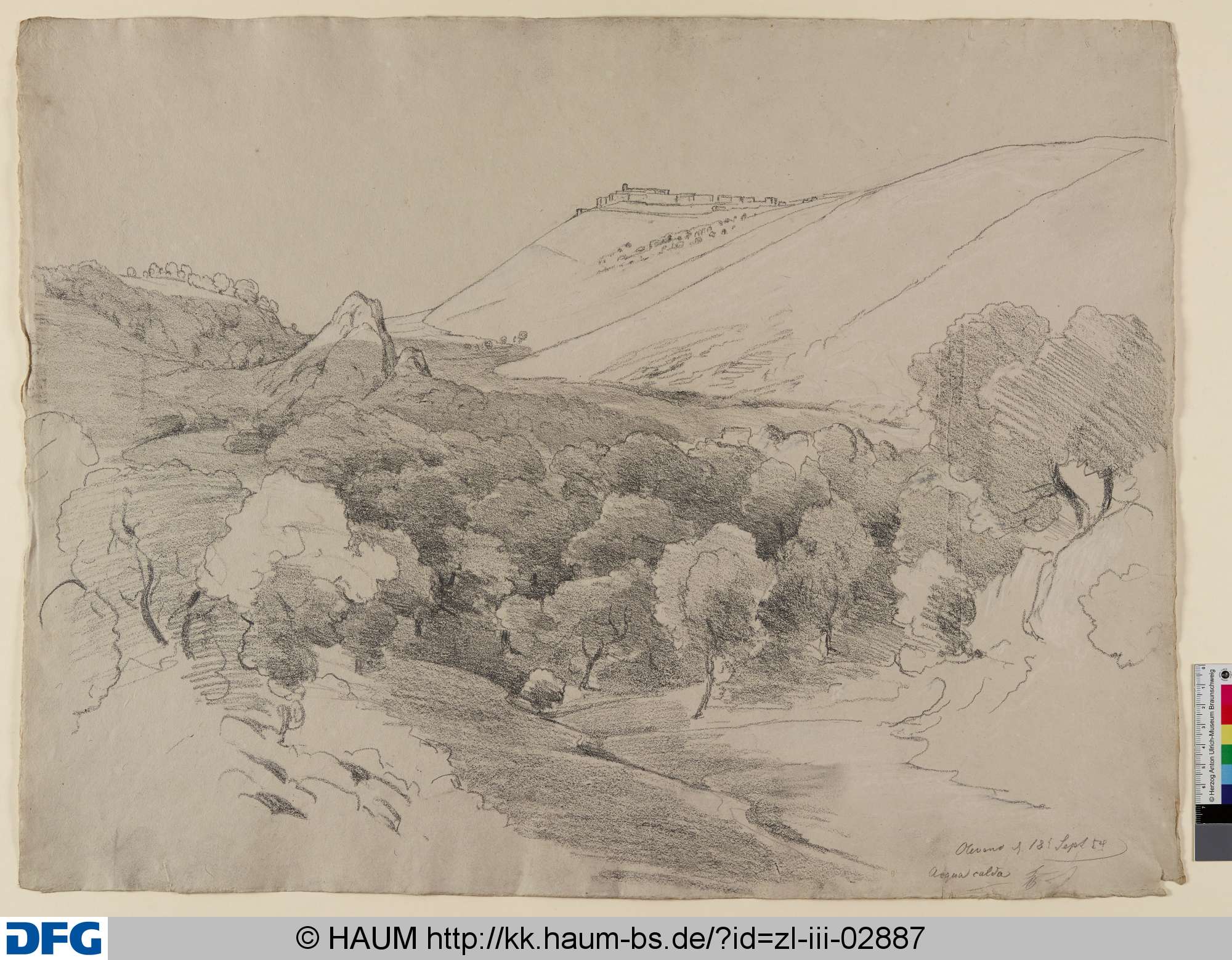 Acqua Calda bei Olevano, Adolf Nickol, 1854