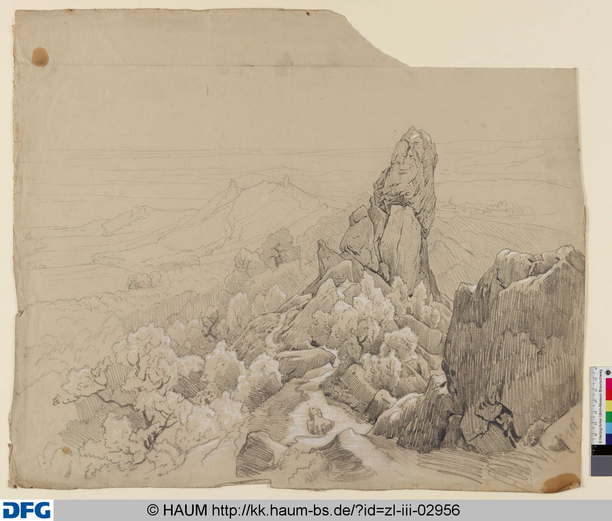 Landschaft mit Felsen, Adolf Nickol, 1844–1905