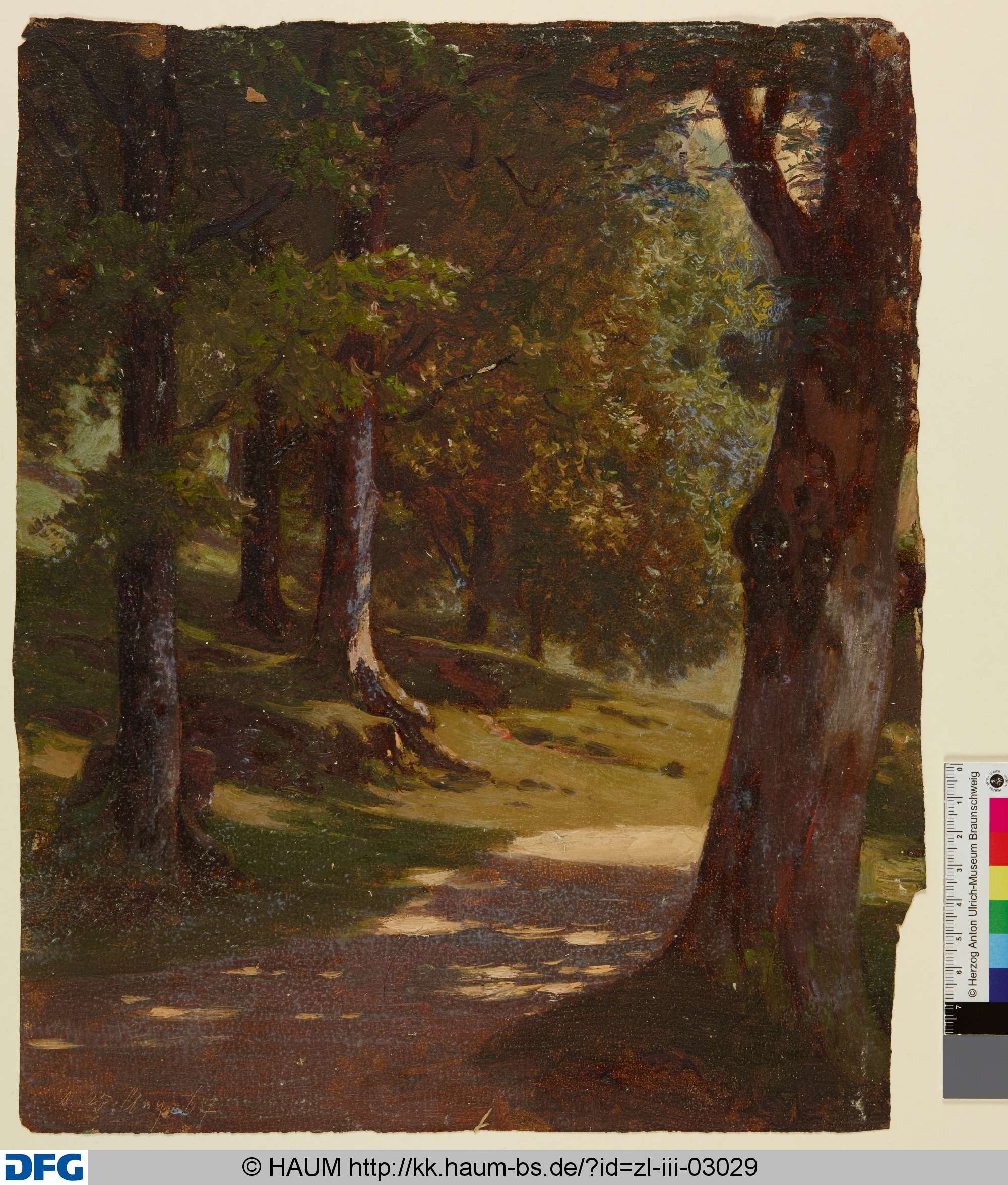 Weg zwischen Bäumen, Adolf Nickol, 1844–1905