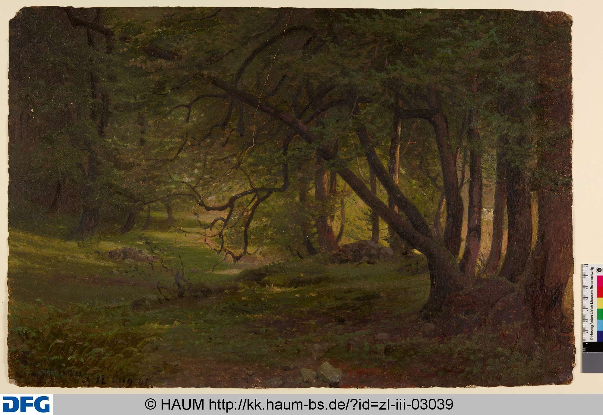 Waldlichtung bei Ramsau, Adolf Nickol, 1865