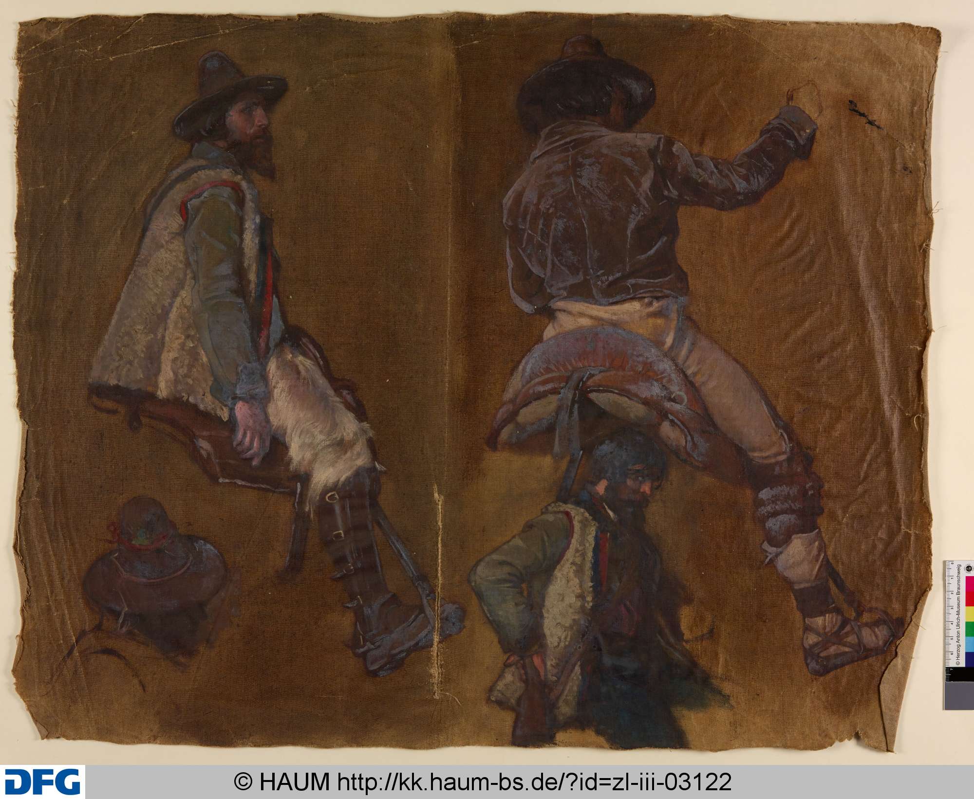 Studien zu einem reitenden Hirten, Adolf Nickol, 1853–1905