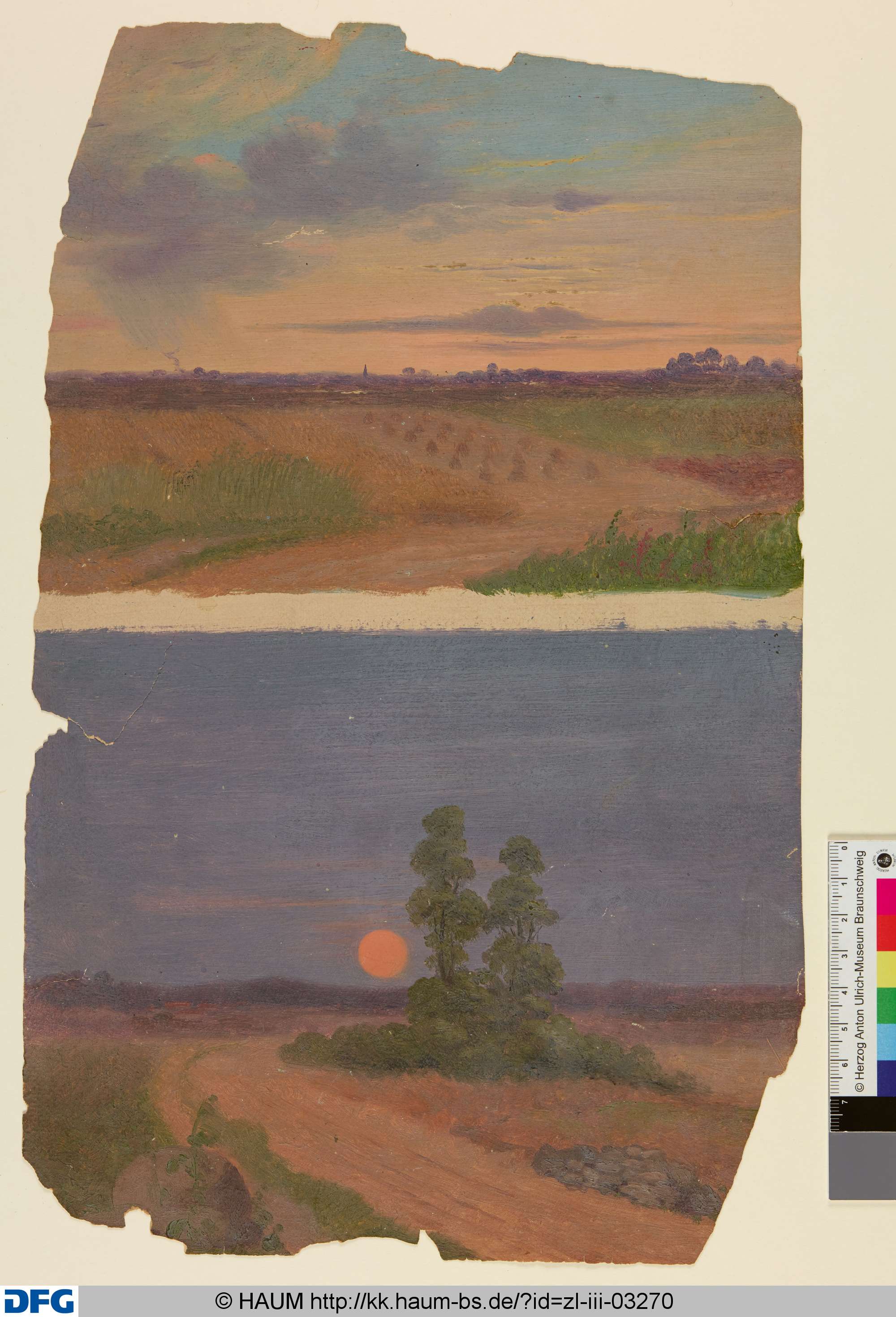Zwei Landschaften, Christian Tunica, 1815–1868