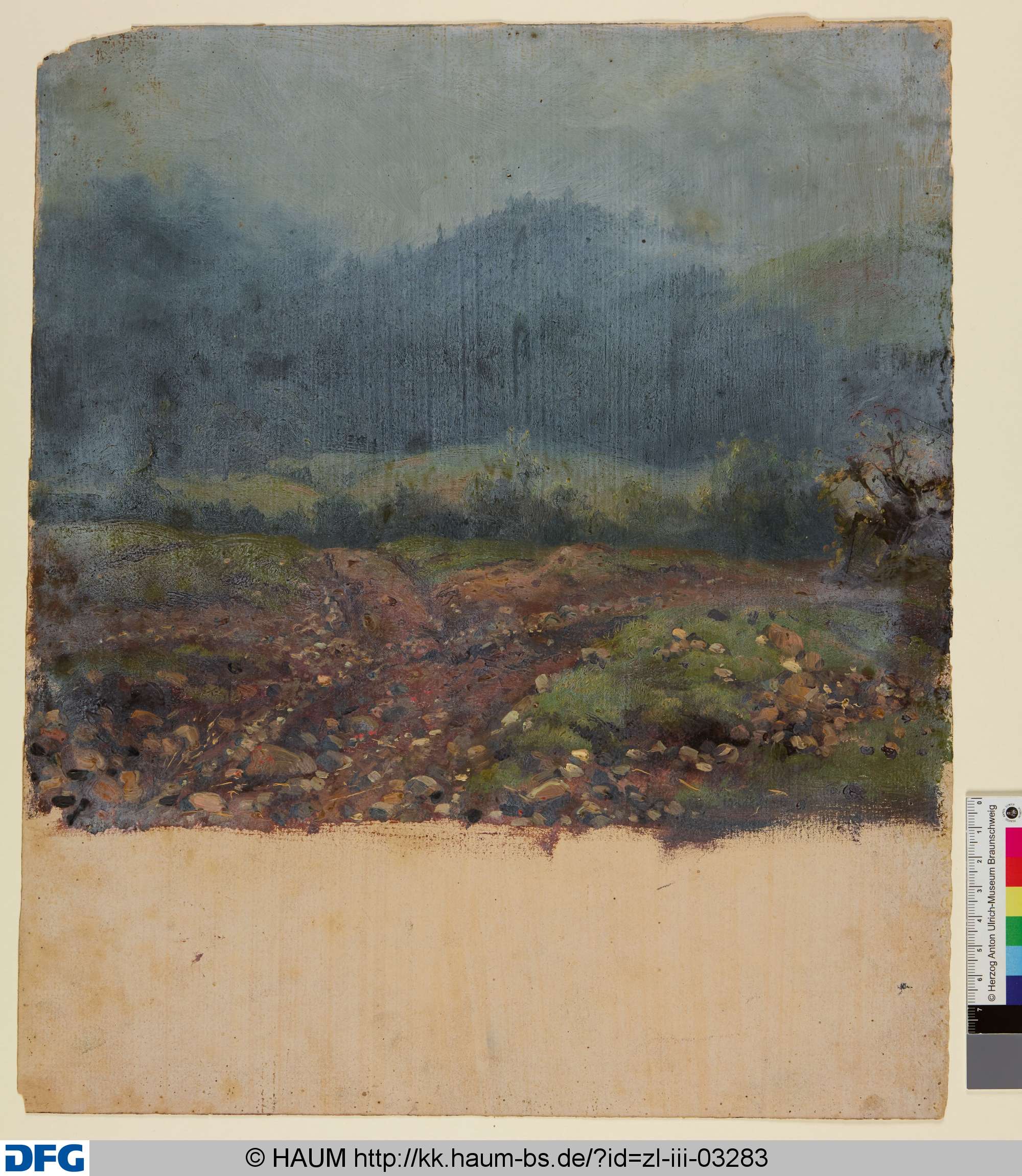 Landschaft mit Geröll, Christian Tunica, 1815–1868