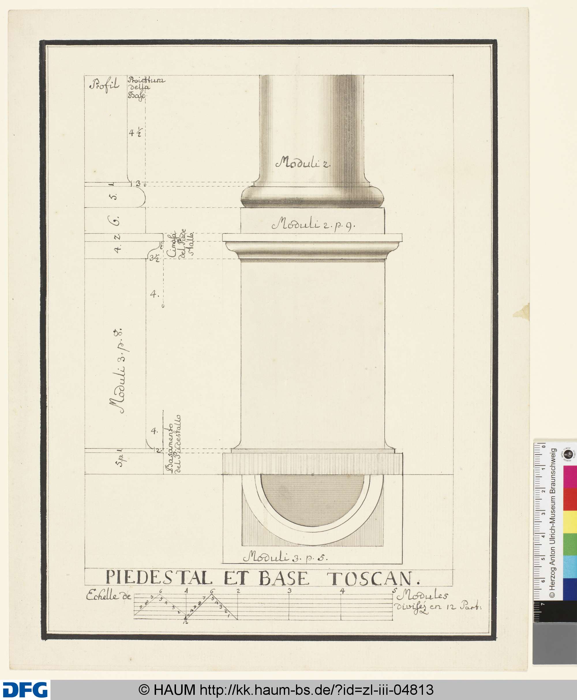 PIEDESTAL ET BASE TOSCAN., Johann Wilhelm Meil, 1753–1805