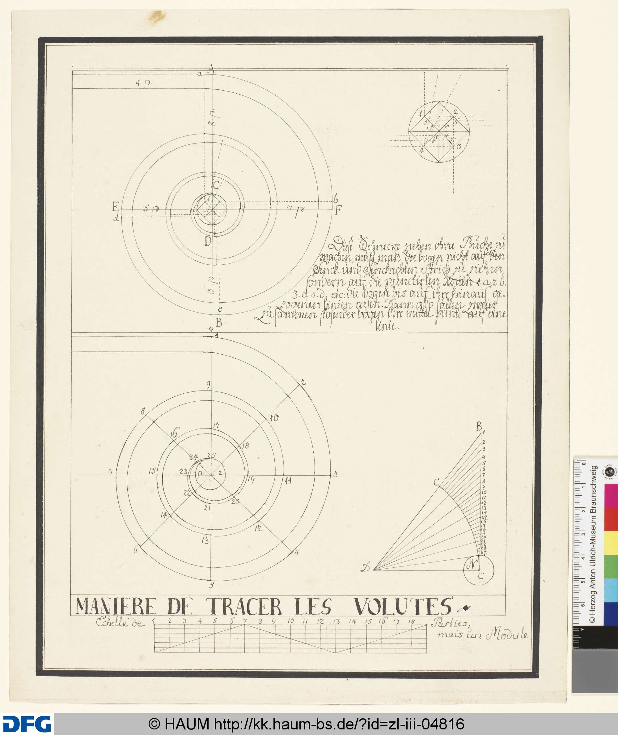 MANIERE DE TRACER LES VOLUTES., Johann Wilhelm Meil, 1753–1805