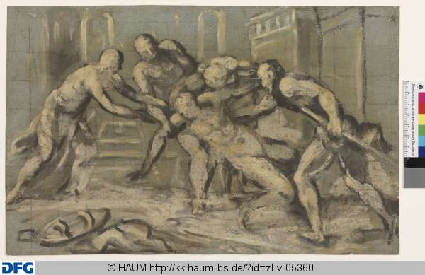 Die Rückkehr des Pompeius nach der Schlacht bei Pharsalos, Jacopo Tintoretto, 1550–1560
