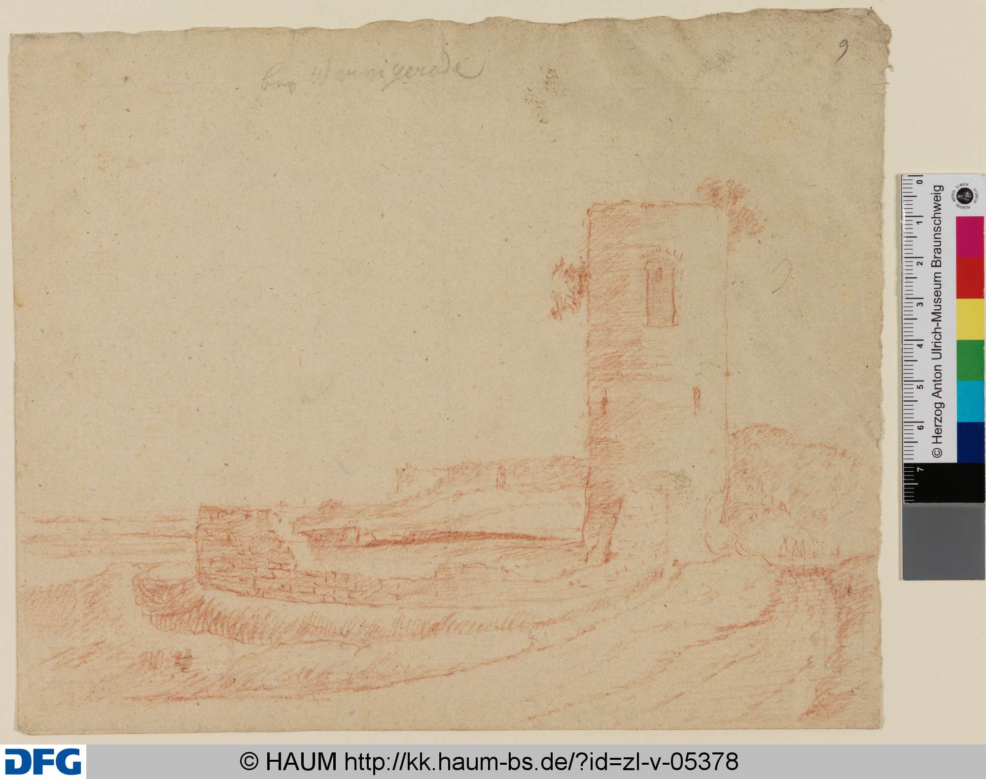 Turmruine bei Wernigerode, Pascha Johann Friedrich Weitsch, 1757–1786