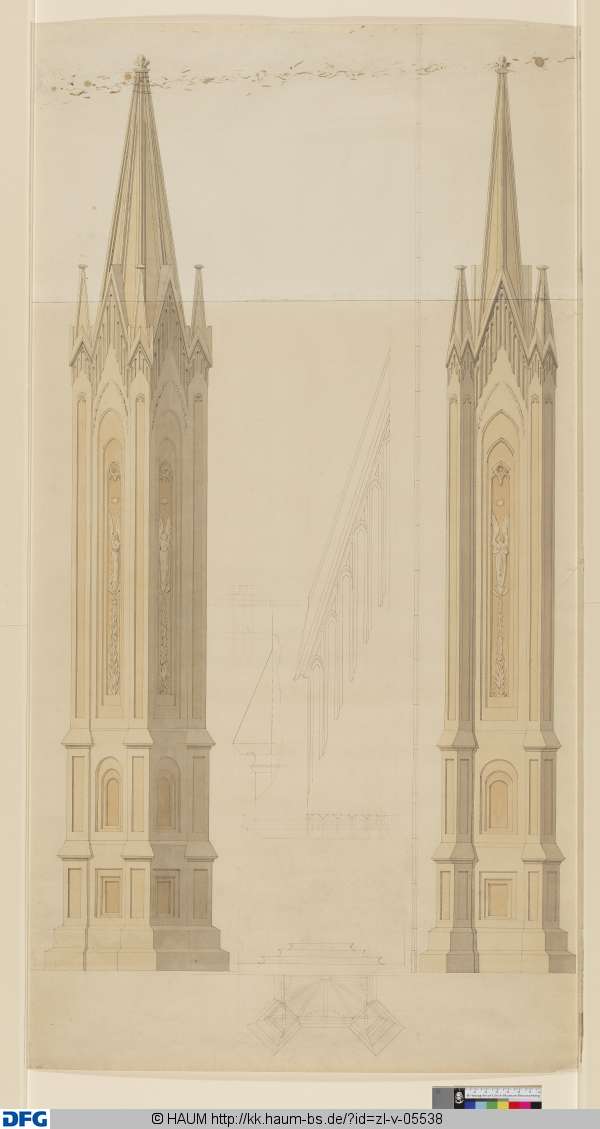 Entwurf eines Engelspfeilers, Каспар Давид Фридрих, 1815–1818